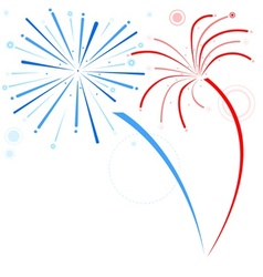 Fireworks vector image