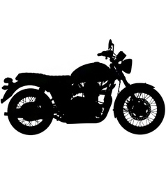 Classic motorbike silhouette vector image