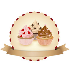 Cupcake vector image