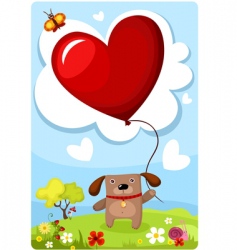 Valentine card vector image