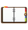 Leather personal organizer vector image