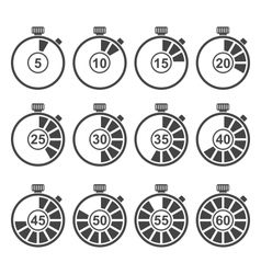 Timer Icon Set vector image