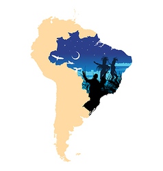 South America vector image