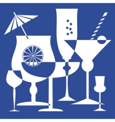 Drinking glasses vector image