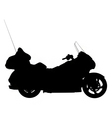 Touring motorbike silhouette vector image