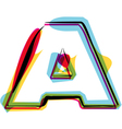 Colorful font vector image