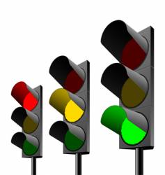 Traffic lights vector image