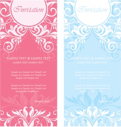 Invitation floral card vector image