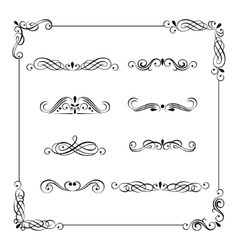Vintage frame border divider corner vector image