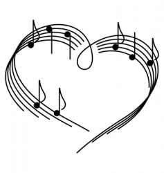 Music of love vector image