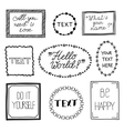Hand drawn quote vintage frames Doodle vector image