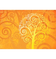 Orange floral background Orange floral background vector image
