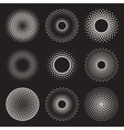 Radial Gradient Halftone Sunburst Circle vector image