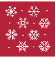 Simple snowflakes collection vector image