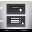 Business card website buttons style vector image