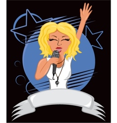 Karaoke poster vector image