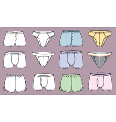 Mens underwear set vector image