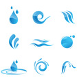 Water icons vector image