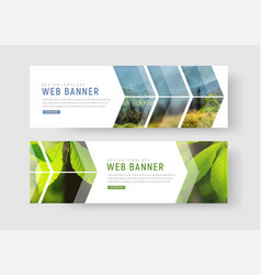 Web banners with a place for photos in the form Web banners with a place for photos in the form vector image
