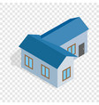 Blue house isometric icon Blue house isometric icon vector image