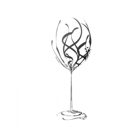 Stylized wineglass vector image