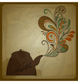 Retro concept composition with stylized cattle vector image