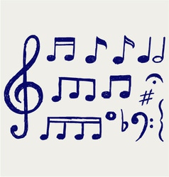 Musical notes vector image
