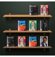Bookshelf vector image