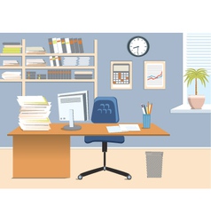 Interior office room vector image