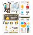 Construction Template Design Infographic vector image