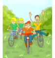 Children Ride Bike vector image