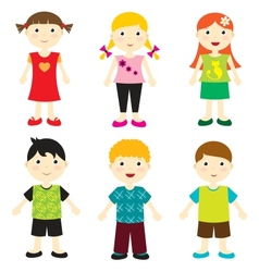 Happy kids vector image