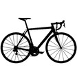Road racing bike silhouette vector image