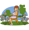 Park bench vector image