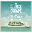 Summer card vector image