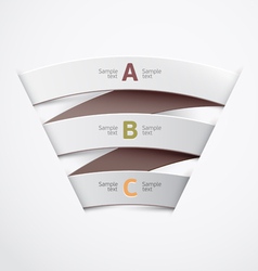 White ribbon vector image