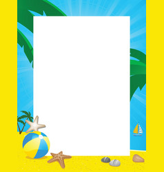 Summer border vector image
