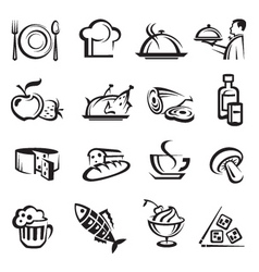 Food icons vector image