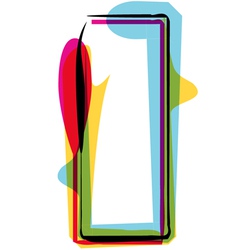 Colorful font vector image