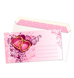 Valentines postcard vector image