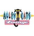 Alley cat logo vector image