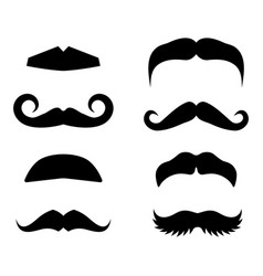 Big set of hipster mustache Big set of hipster mustache vector image
