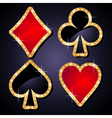 Poker icons set vector image