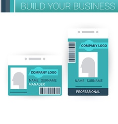 Business badge template design vector image