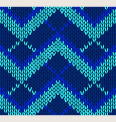 Seamless knitted pattern vector image