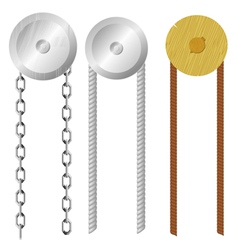 Set of building with ropes and chain vector image
