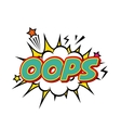 Oops comic pop art style vector image
