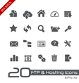 Hosting Icons Basics Series vector image