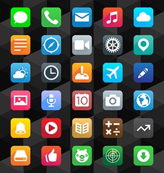 Flat App Icons vector image
