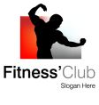 Fitness club logo vector image